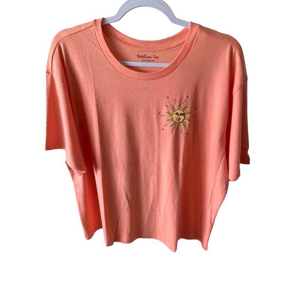 Rebellious Oneuniors' Sunshine Flower Graphic Crewneck T-Shirt   XL
